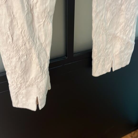 True Royal White Textured Pants Size IT 44 / US 10 - Picture 6 of 9